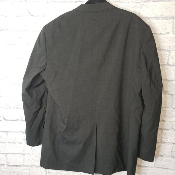 Brooks Brothers Brooksease Wool Sport Coat Gray 2 Button Notch Lapel 42L - Picture 6 of 7